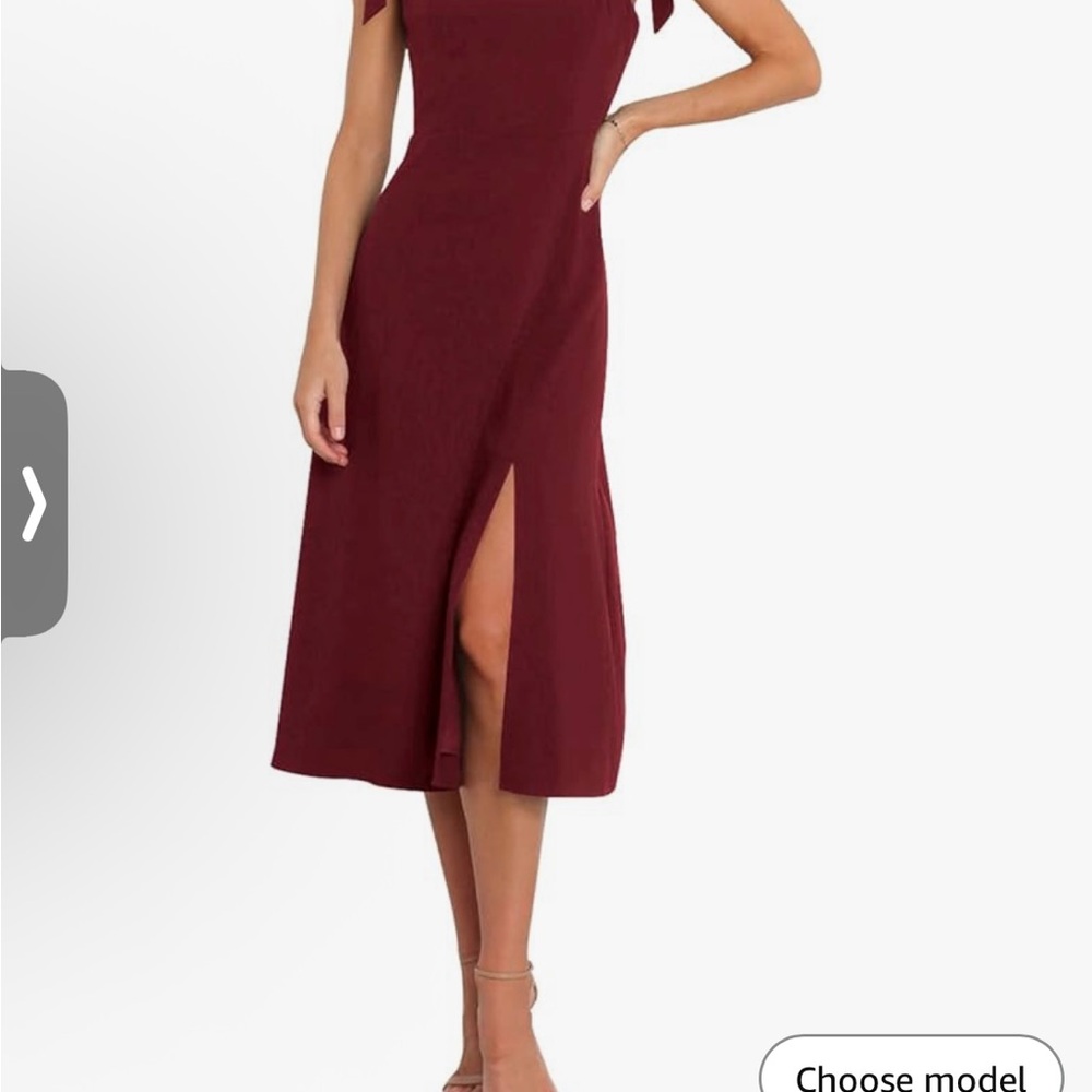 Elegant Burgundy Sleeveless Dress